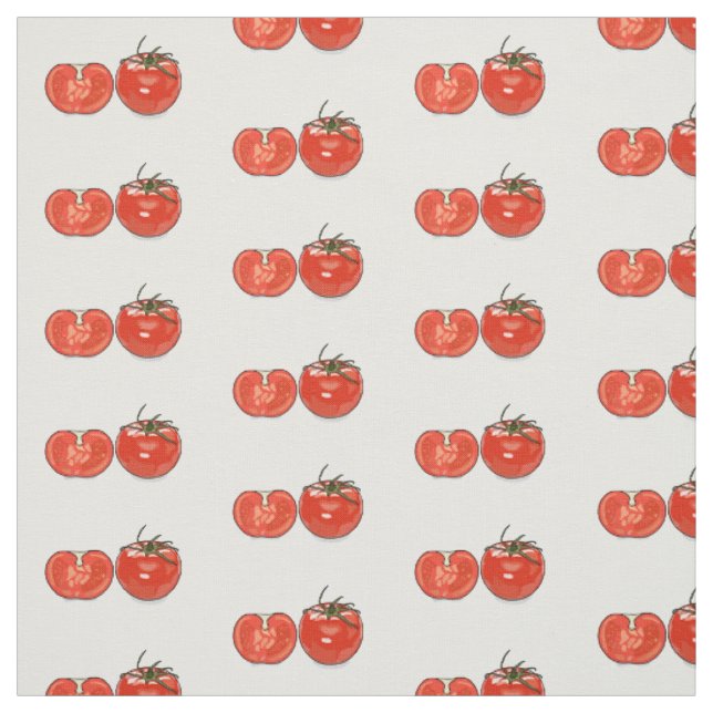 Tela Ilustracion personalizado de tomate (Retal)