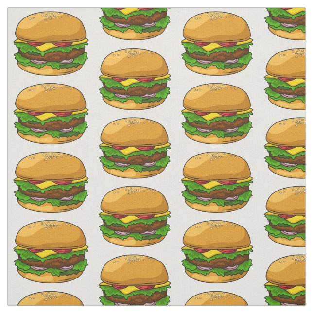Tela Ilustracion personalizado Hamburger (Retal)