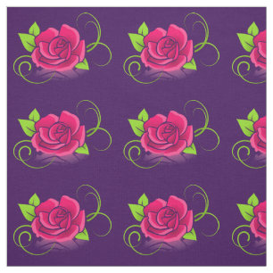 Tela Ilustracion Rosa Rosado