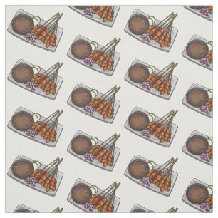 Tela Ilustracion Satay personalizado