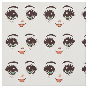 Tela ilustraciones de arte facial de muñecas personaliz