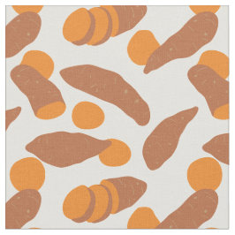 Tela Ilustraciones de papas dulces con patatas fritas