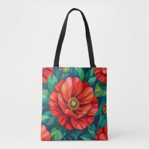 Tela Imagen de flor n.º 25, serie floral, bolso tote