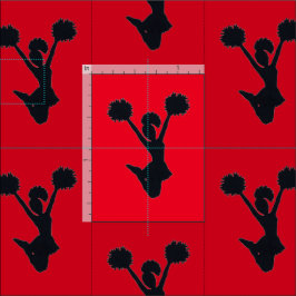 Tela Imagen más pequeña de Silhouette de fondo rojo