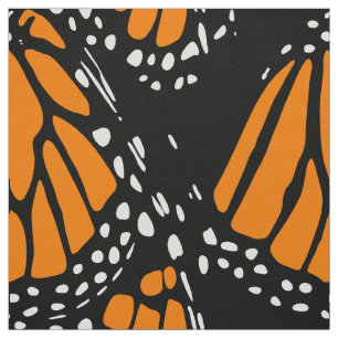 Tela impresa, en blanco y negro y Naranja