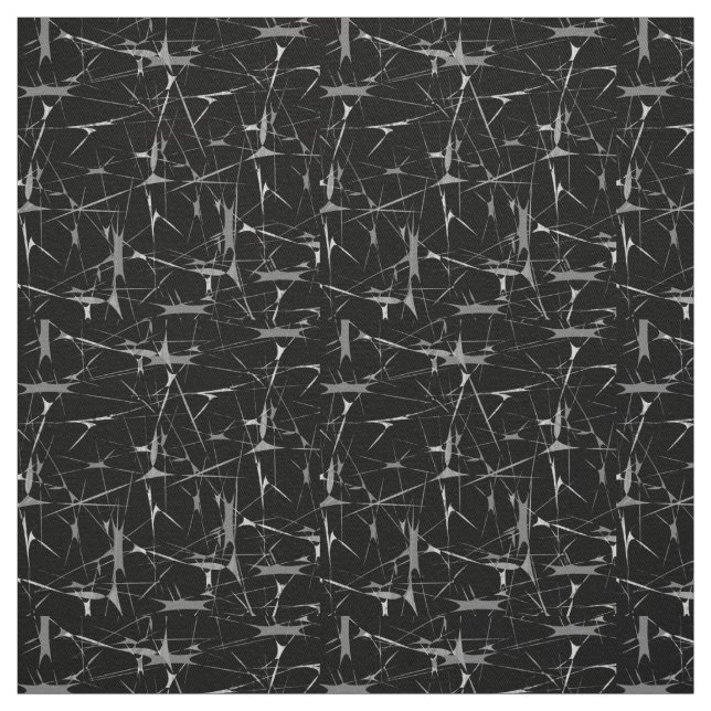 Tela Impresión abstracta de manchas en blanco y negro (Retal)