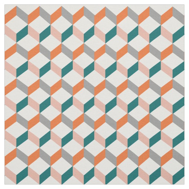 Tela Impresión con patrones 3D de Ilusión óptica modern (Retal)