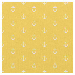 Tela Impresión de ancla amarilla