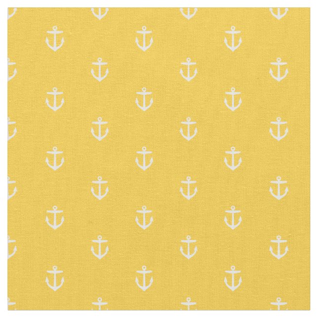 Tela Impresión de ancla amarilla (De cerca)