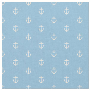 Tela Impresión de anclaje azul cielo