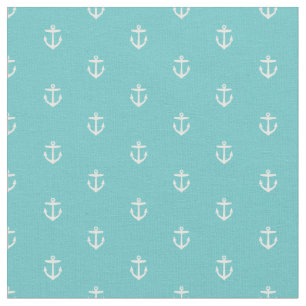 Tela Impresión de anclaje turquesa
