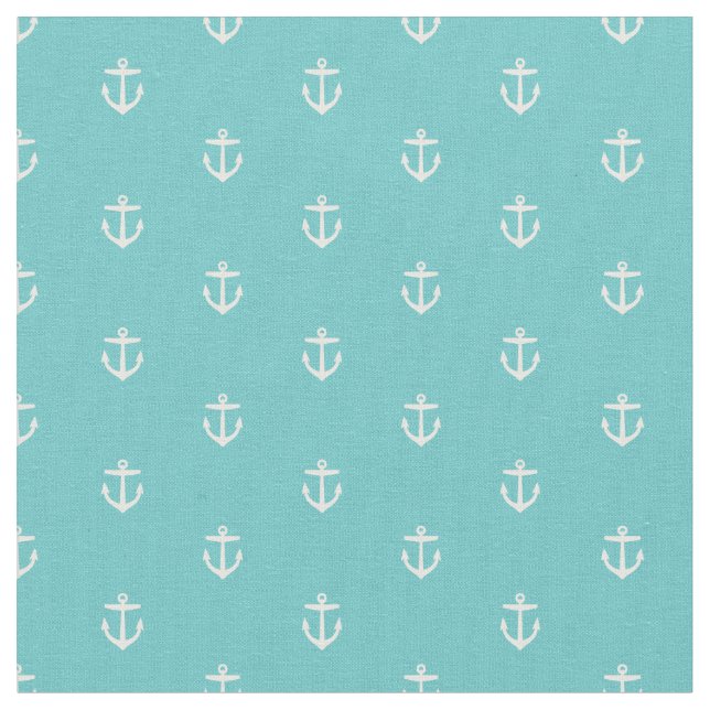 Tela Impresión de anclaje turquesa (De cerca)