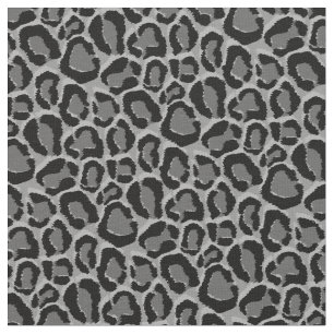 Tela Impresión de animales de leopardo gris de carbón v