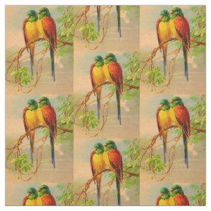 Tela impresión de aves hermosas