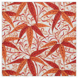 Tela Impresión de bambú de William Morris, mandarina