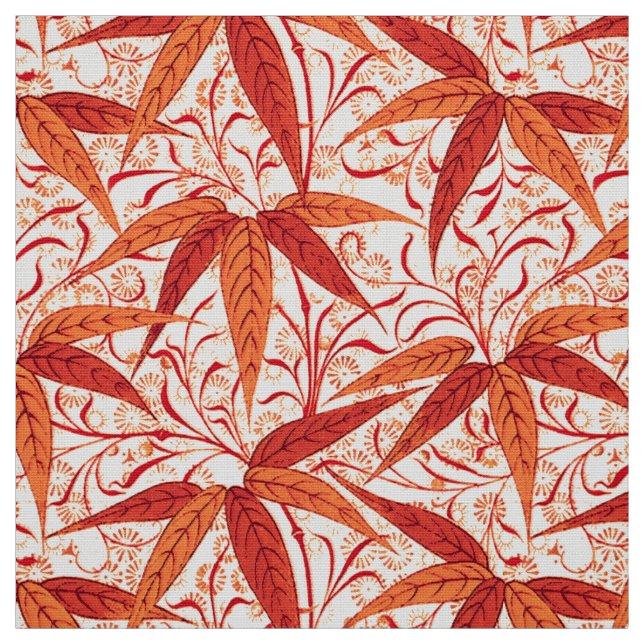 Tela Impresión de bambú de William Morris, mandarina (Retal)