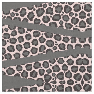 Tela Impresión de Cheetah de Leopardo Gris rosa de Moda