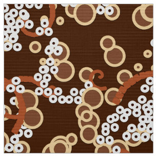 Tela Impresión de confeti abstracta moderna, marrón cho