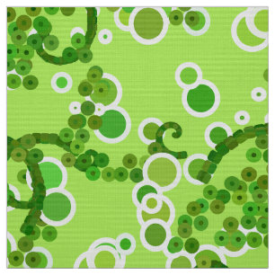 Tela Impresión de confeti abstracta moderna, verde anim