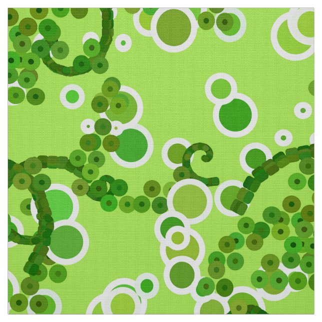 Tela Impresión de confeti abstracta moderna, verde anim (Retal)