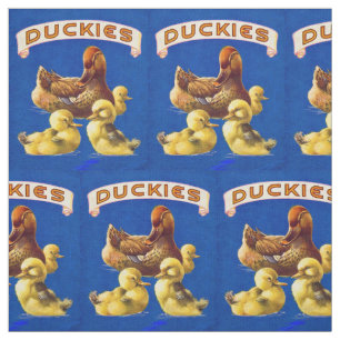 Tela impresión de Duckies de los años 30