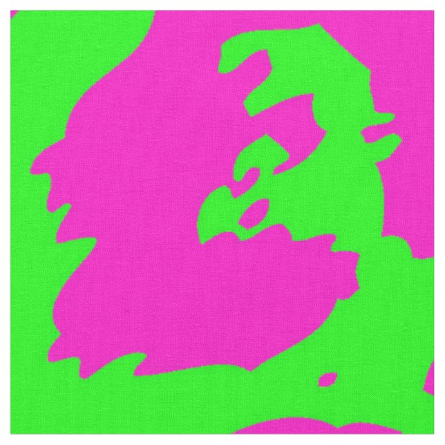 Tela Impresión de gato grande de neón (De cerca)