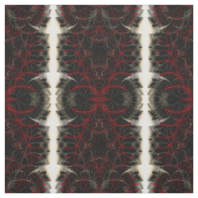 Tela Impresión de Gótico de patrón fractal de paisley e (Retal)