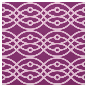 Tela Impresión de kimono, ciruela y rosa