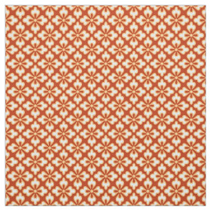Tela Impresión de kimono floral, naranja de mandarina