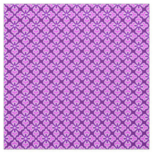 Tela Impresión de kimono floral, orquídea y púrpura