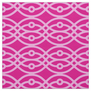 Tela Impresión de kimono, magenta y rosa