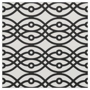 Tela Impresión de Kimono, negro sobre blanco