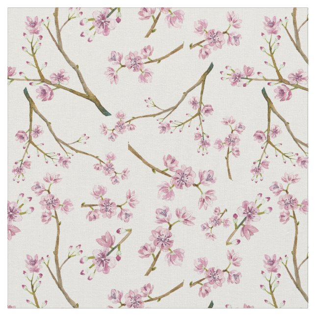Tela Impresión de la flor de cerezo de Sakura (De cerca)