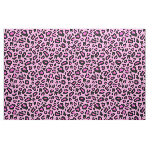 Tela Impresión de leopardo dental rosa