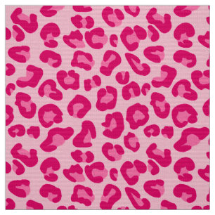 Tela Impresión de leopardo en rosa pastel, rosa calien