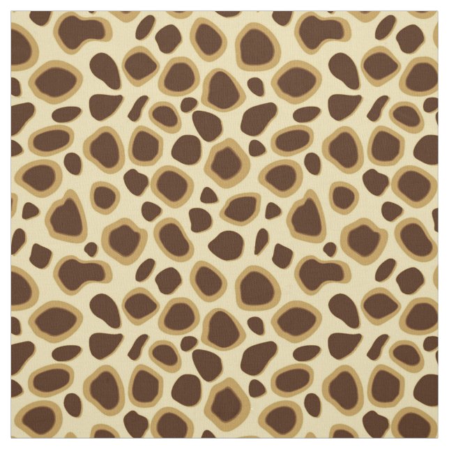 Tela Impresión de leopardo - Marrón chocolate y Tan de  (Retal)