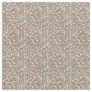 Tela Impresión de leopardo marrón crema
