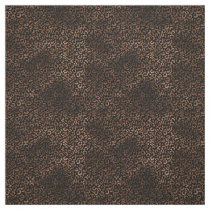 Tela Impresión de Leopardo Negro Glam Brown