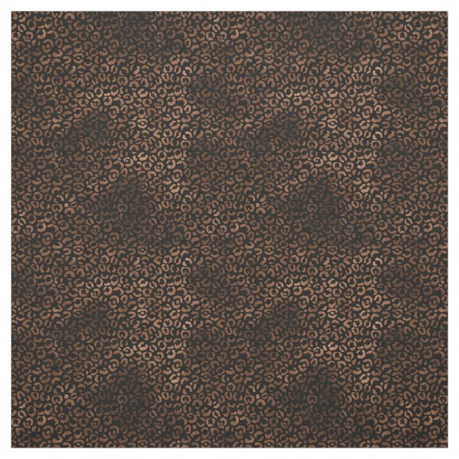 Tela Impresión de Leopardo Negro Glam Brown (Retal)