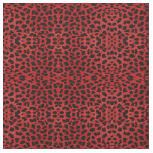 Tela Impresión de leopardo rojo