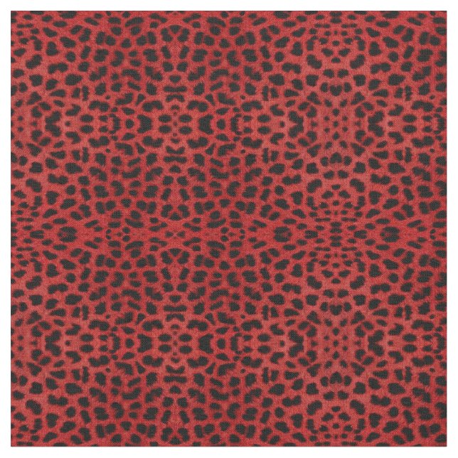Tela Impresión de leopardo rojo (De cerca)