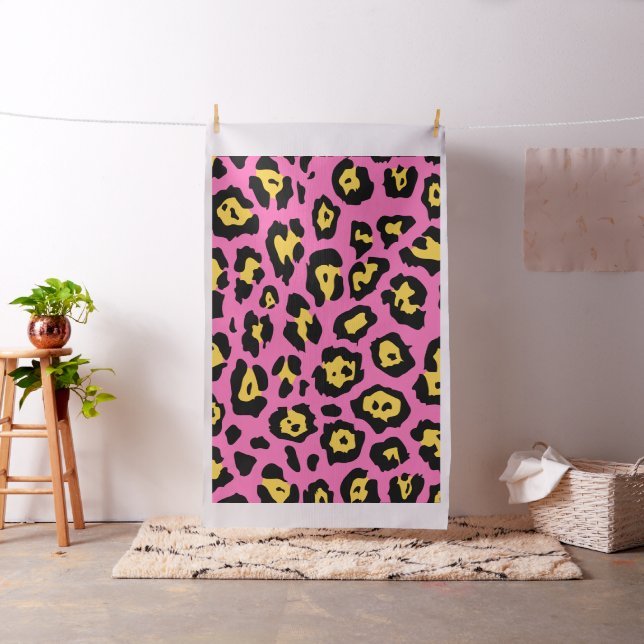 Tela Impresión de leopardo rosa (In Situ)