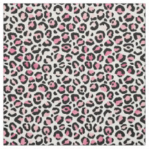 Impresión de leopardo rosado en blanco