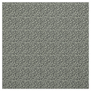 Tela Impresión de Leopardo Verde Negro