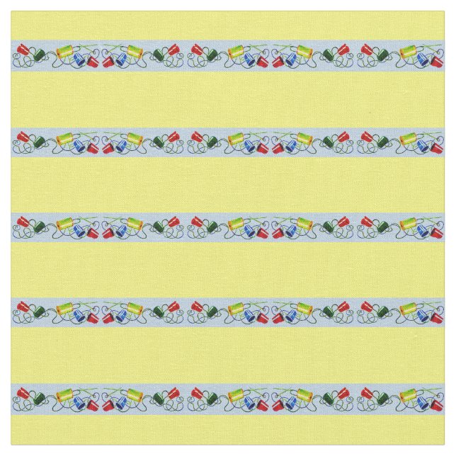 Tela impresión de nociones de costura (De cerca)