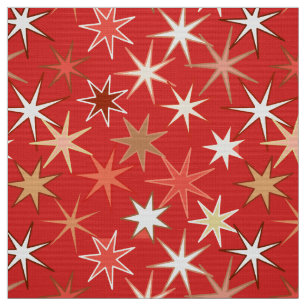 Tela Impresión de Starburst moderna, Naranja de mandarí