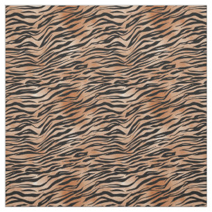 Tela Impresión de tigre de Naranja negro