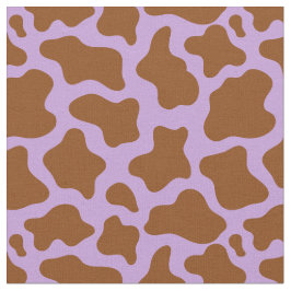 Tela impresión de vaca marrón pastel