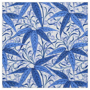 Tela Impresión de William Morris, azul de cobalto y