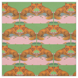 Tela impresión de zorro hermoso